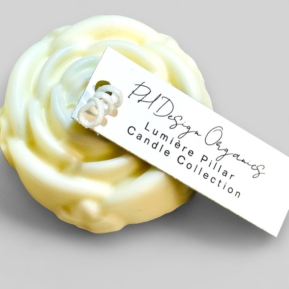 Organic Soy Pillar‎ Candle- notes of Sea Salt & Agave 4oz - Picture 5 of 6